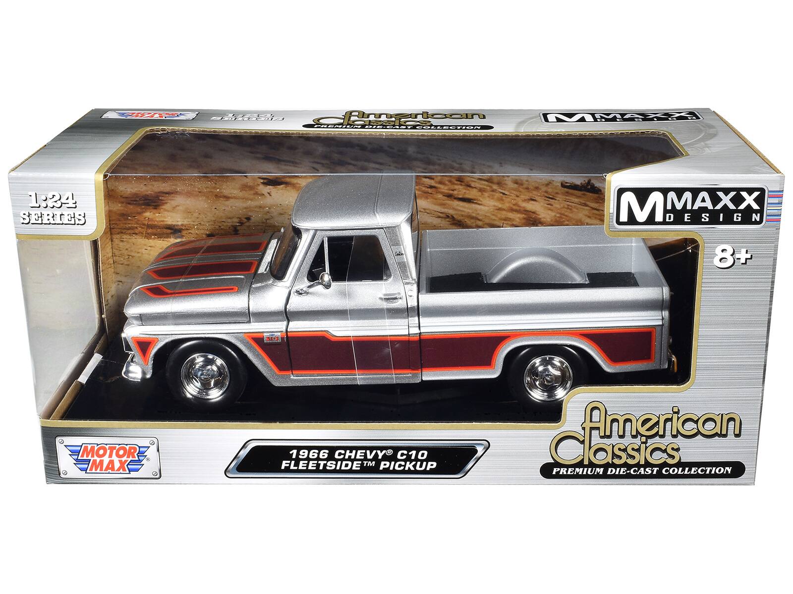 1:24 SERIES

M MAXX DESIGN

8+

American Classics PREMIUM DIE-CAST COLLECTION

1966 CHEVY® C10 FLEET SIDE™ PICKUP

MOTOR MAX