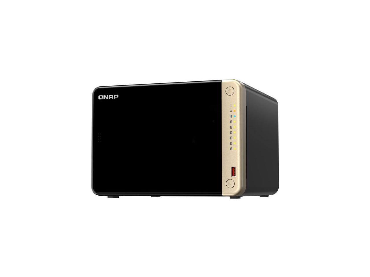 Alt View 2. QNAP - QNAP Turbo NAS TS-664-8G 6-Bay Diskless SAN/NAS Storage System TS6648GUS.