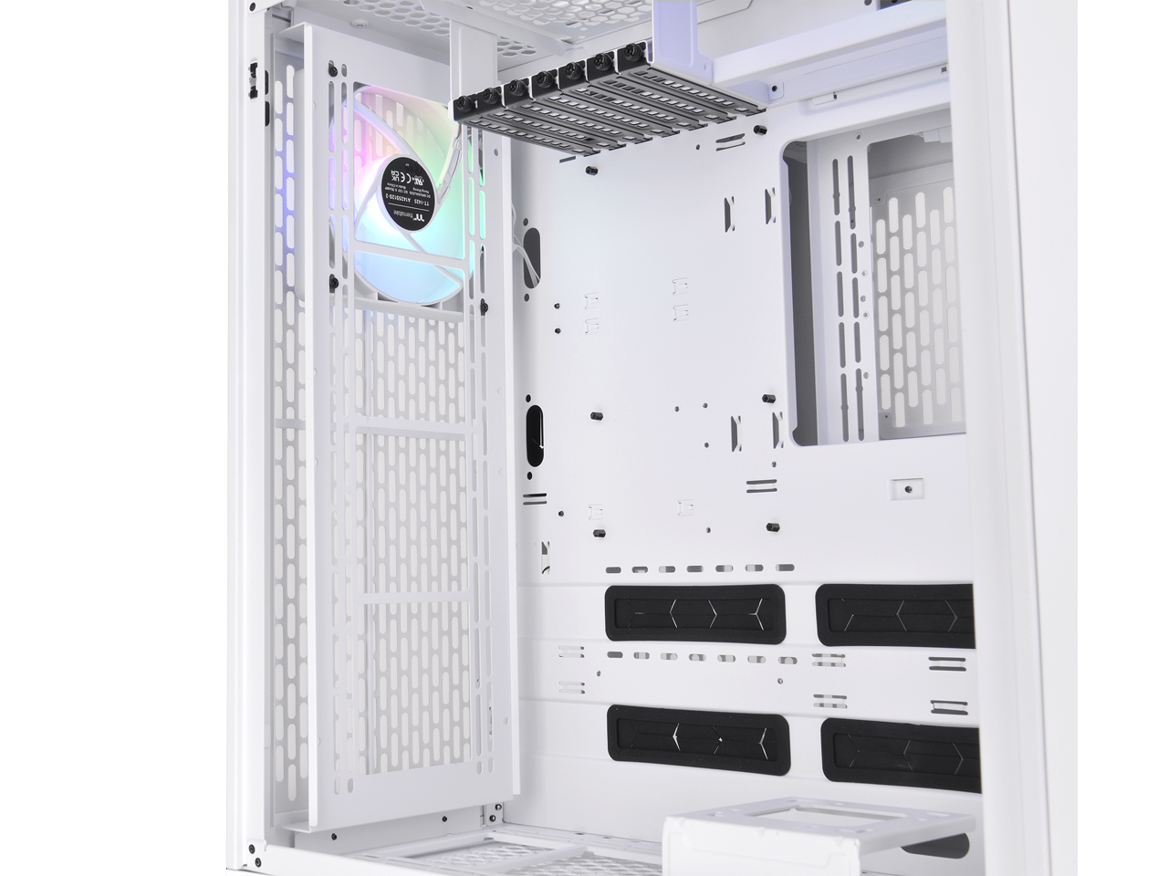 Alt View 7. Thermaltake - Thermaltake CTE C700 TG ARGB Snow Mid Tower, 3x140mm White Fans, Tempered Glass, White - White.