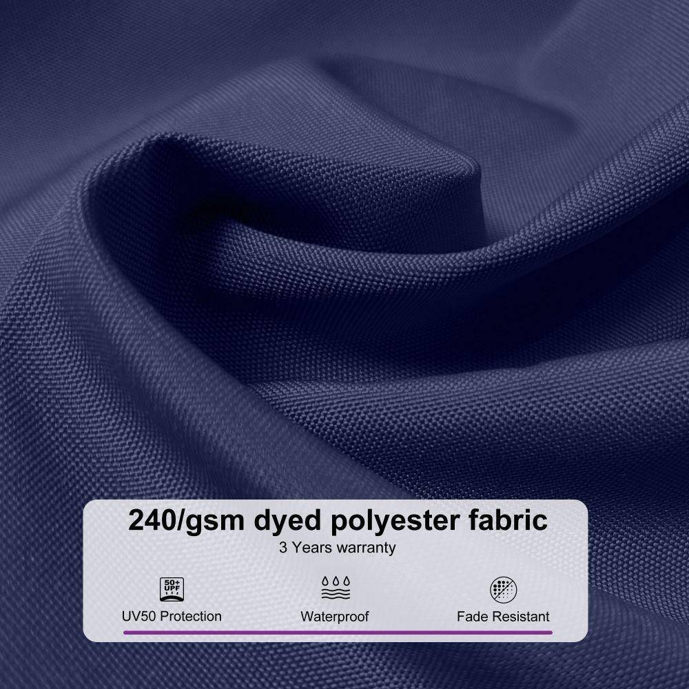 240/gsm dyed polyester fabric  
3 Years warranty  
50+ UPF  
UV50 Protection  
Waterproof  
Fade Resistant