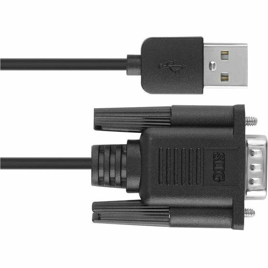 Alt View 2. SIIG Inc - SIIG USB to RS-232 Serial Adapter Cable - FTDI FT232 - TAA compliant - 12Mbps USB Data Transfer Rates - Compatible with - Black.