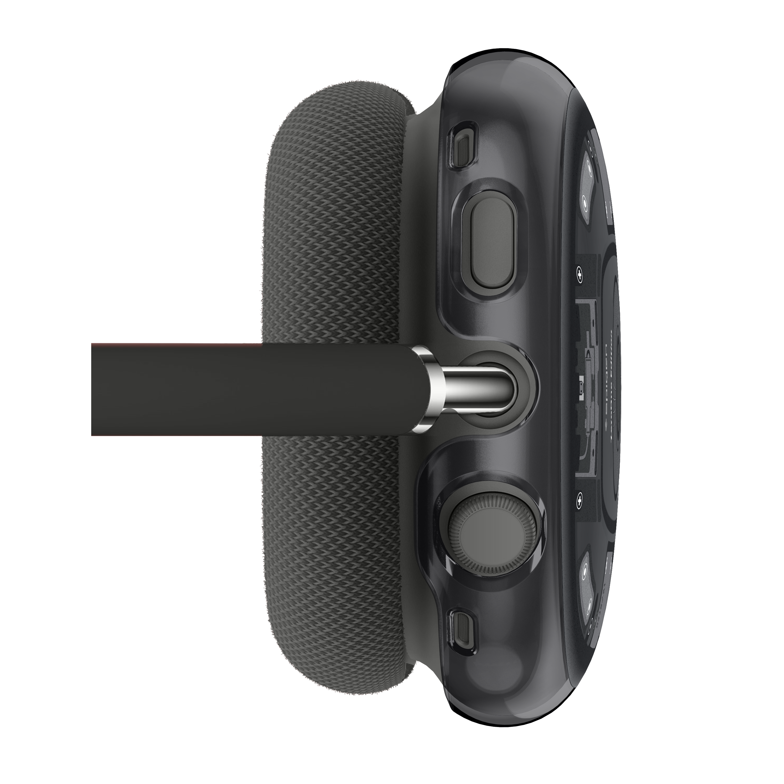 Left. Spigen - Ultra Hybrid Pro Zero One Case for Apple AirPods Max - Black.