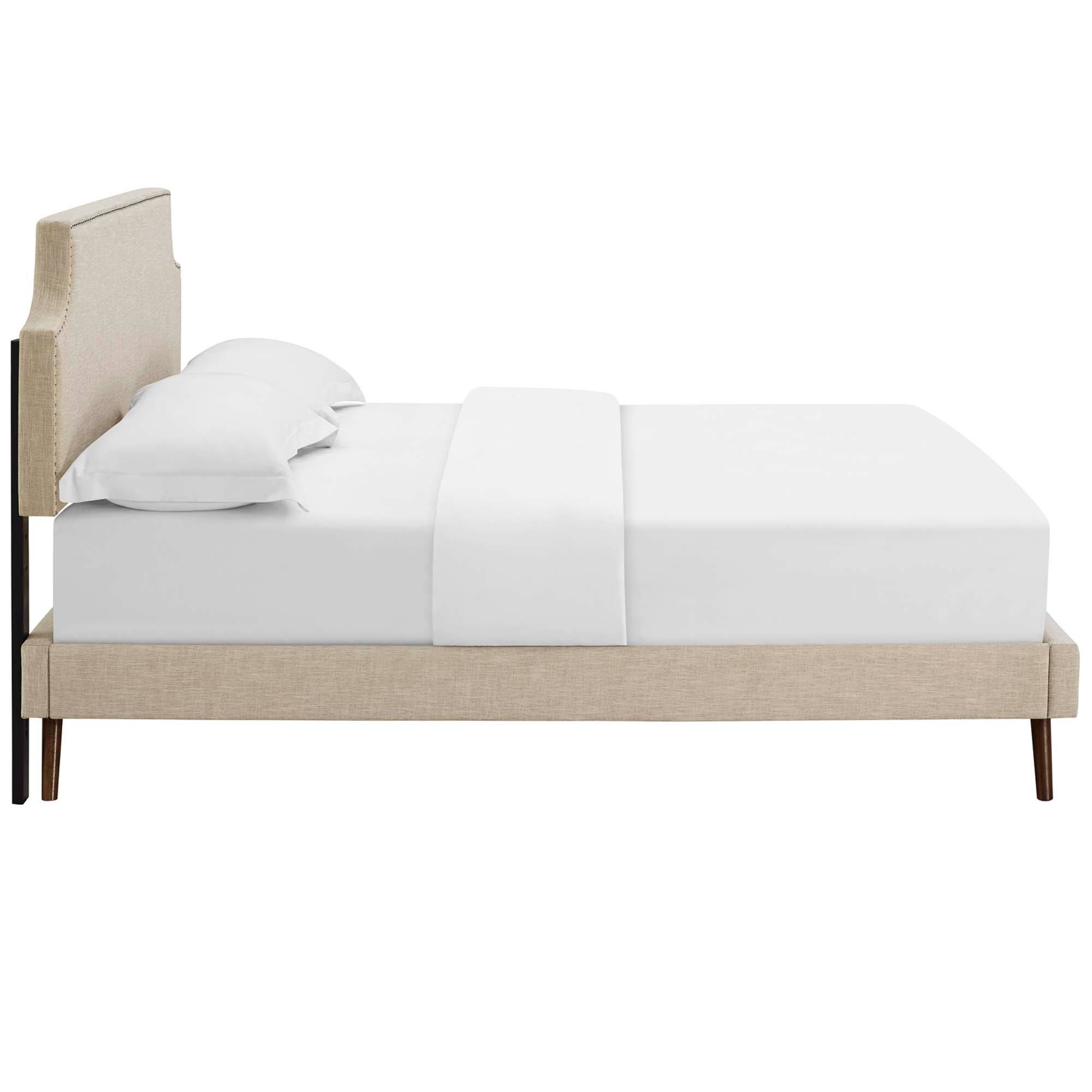 Back. Modway - Current Performance Velvet Twin Platform Bed - Red.