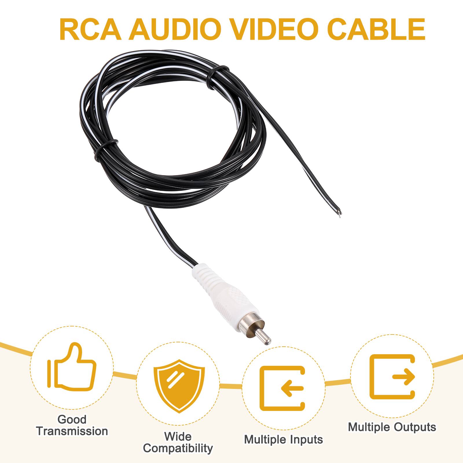 RCA AUDIO VIDEO CABLE

- Good Transmission
- Wide Compatibility
- Multiple Inputs
- Multiple Outputs