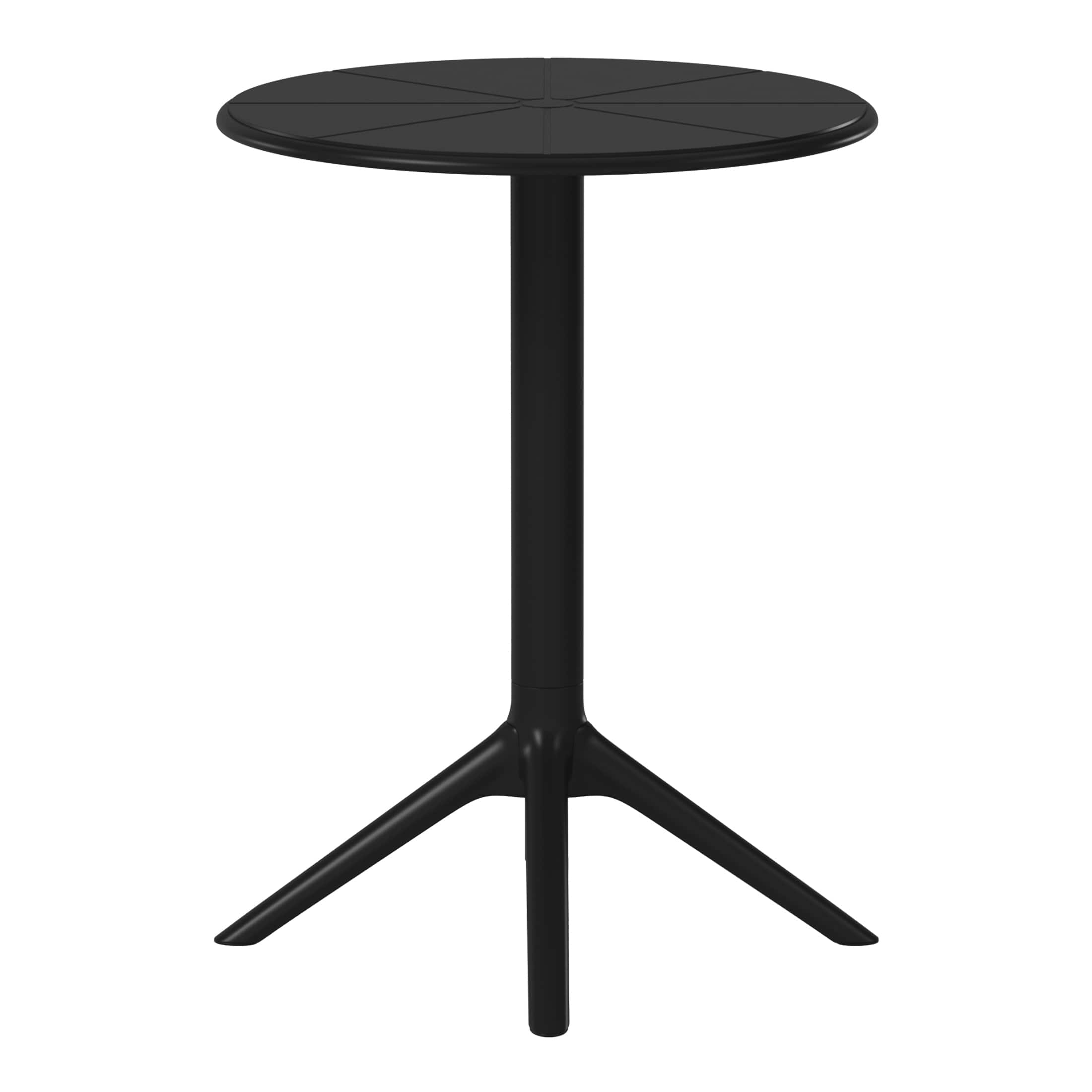 "WestinTrends - Playa 23.5"" Outdoor Polypropylene Resin Round Patio Bistro Dining Table for 2 - Black" price history on PriceWatchPro