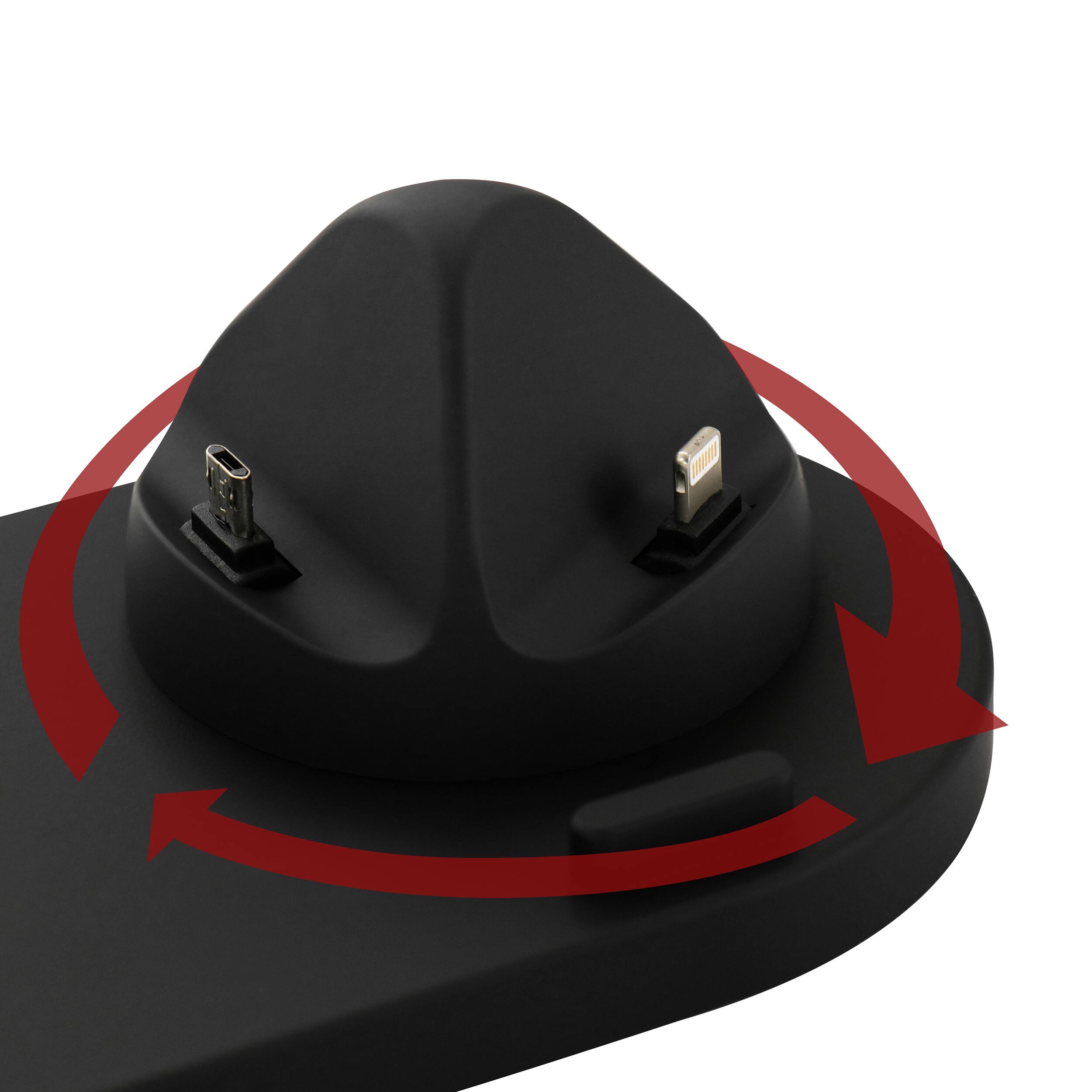 Alt View 7. Trexonic - Trexonic Wireless Charger 6 in 1 Charger Dock with Wireless Charging Station in Black - Black.