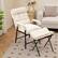 Front. Gymax - Gymax Modern Accent Chair w/ Ottoman Linen Fabric Arm Chair w/ Adjustable Backrest - Beige.