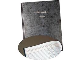 Staples - Columnar Book, 3-Columns, 7.25" x 9.5", 40 Sheets/Book - Blue Marble