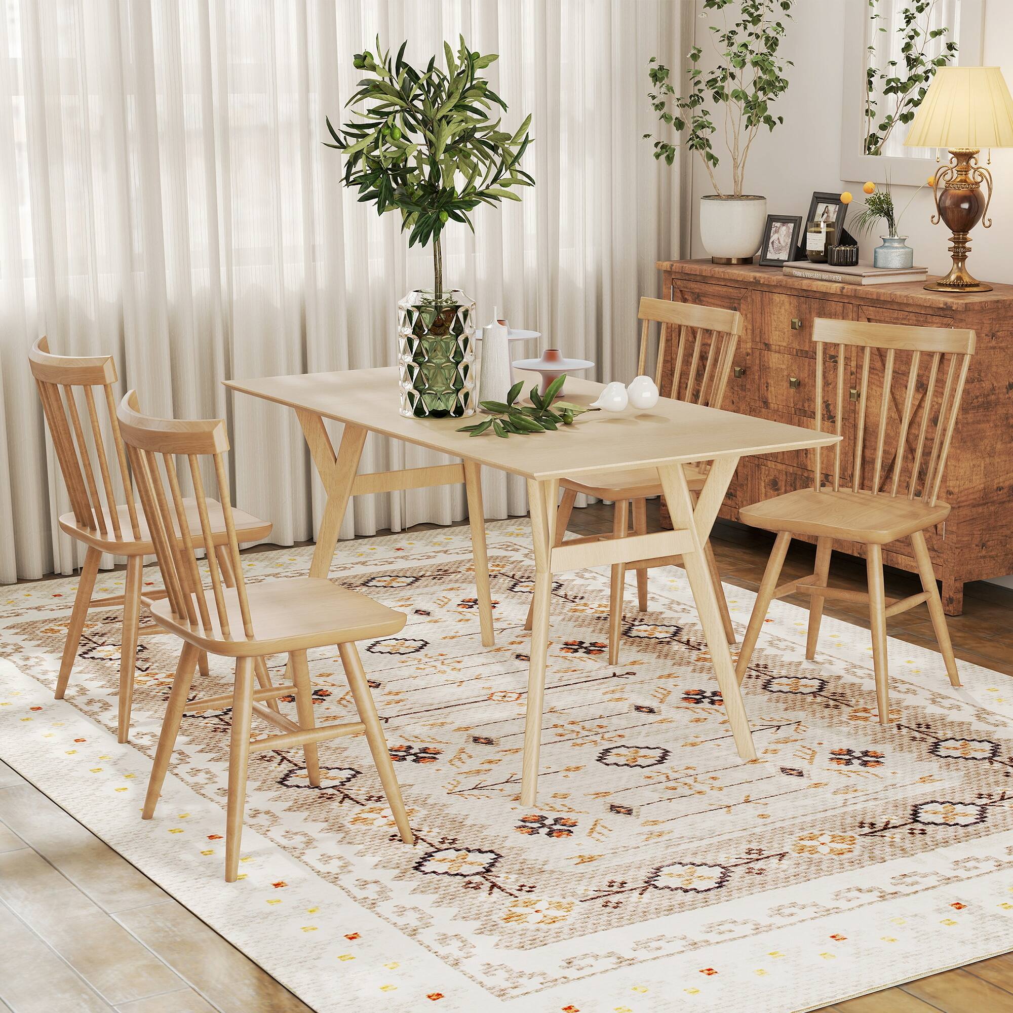 Alt View 8. Homcom - Area Rug 8x10, Machine Washable Non-Slip Boho Floral Print Floor Cover for Living Room, Bedroom - Brown.