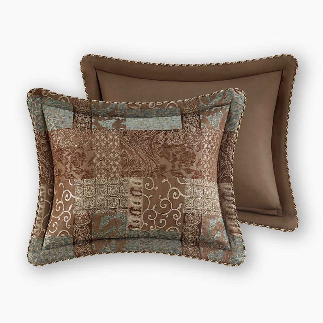 Alt View 3. Gracie Mills - Gracie Mills Lange 4-Piece Patchwork Chenille Jaquard Comforter Set - Brown.