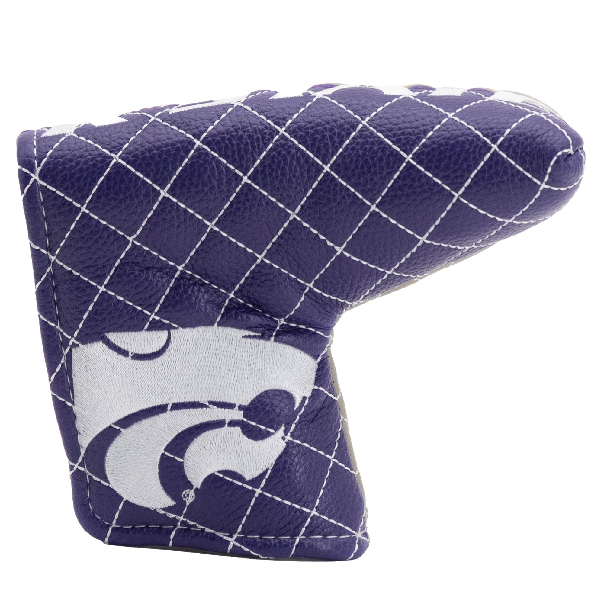 Front. Team Golf - Kansas State Wildcats Quilted Blade Putter Cover - Multicolor.