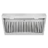 Front. Akicon - Akicon 36 inch Ducted 600-CFM Range Hood Insert with 4-Speed Fan, 2 LED Lights and Baffle Filter - Stainless steel.