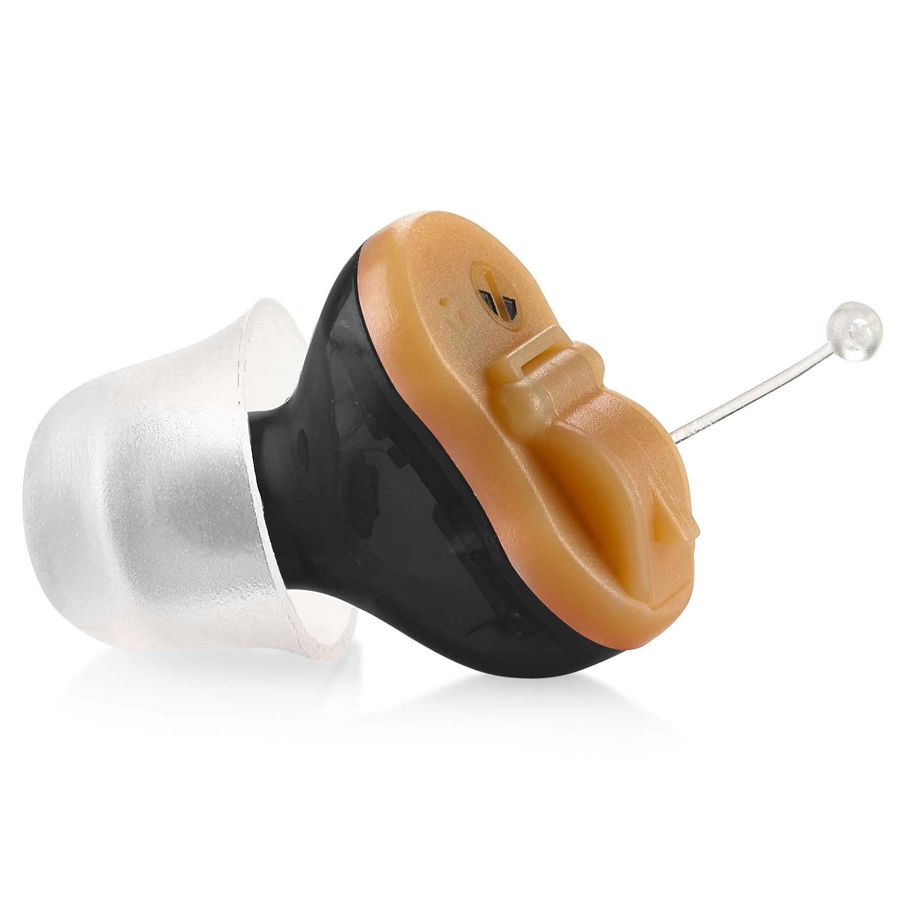Alt View 4. MEDca - Digital Hearing Amplifier - Invisible in Canal (CIC) in-Ear Mini Sound Enhancer Set, Near-Invisible - Black, Left Ear - Black.