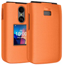 Nakedcellphone - Case for TCL Flip 4 Phone - Hard Shell Cover - Orange