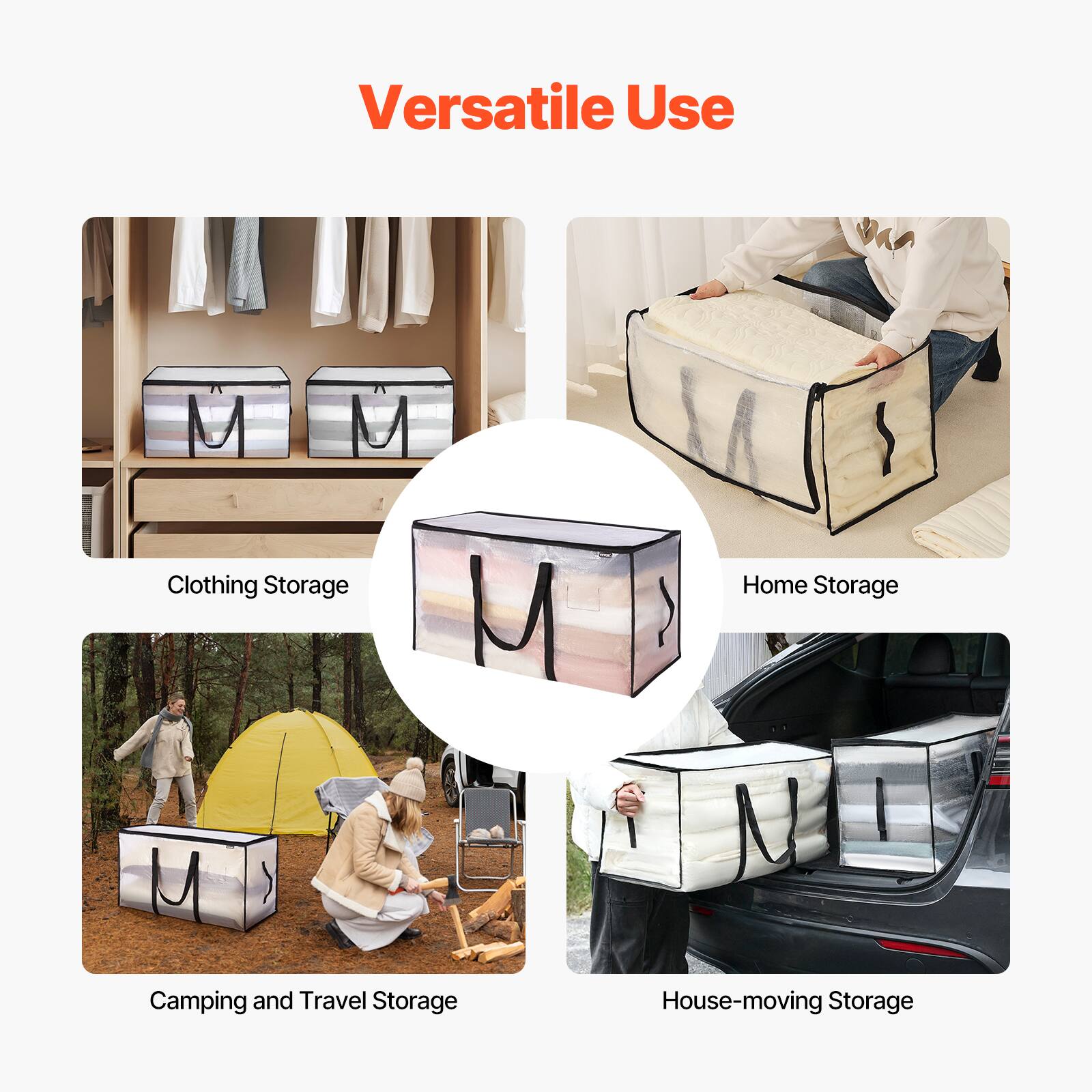 Versatile Use

- Clothing Storage
- Home Storage
- Camping and Travel Storage
- House-moving Storage