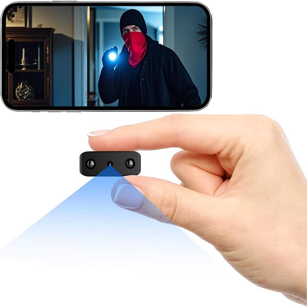 Front. Generic - Mini Spy Camera WiFi, Smallest Hidden Cameras HD1080P for Home Security Surveillance, Small Portable Nanny Cam - Black.