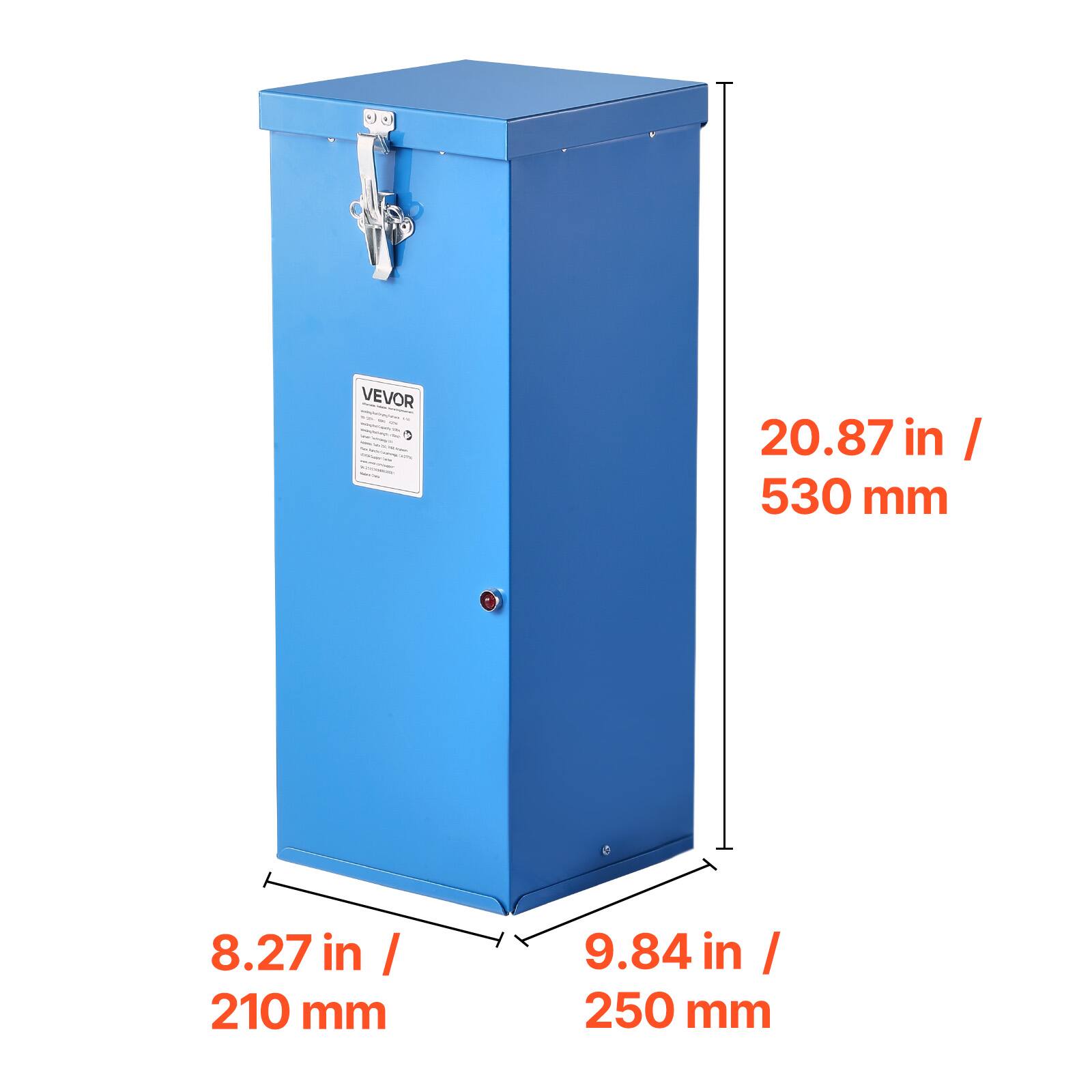 VEVOR

20.87 in / 530 mm

8.27 in / 210 mm

9.84 in / 250 mm