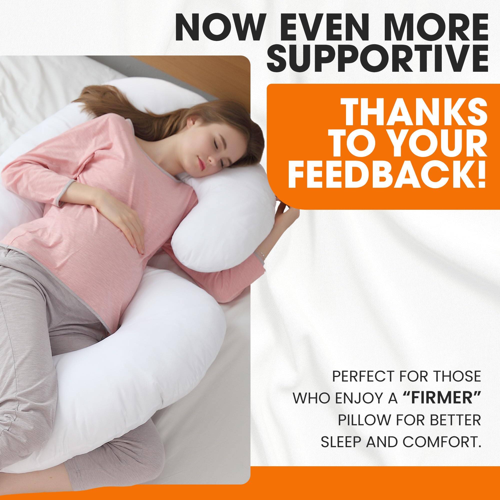 NOW EVEN MORE SUPPORTIVE THANKS TO YOUR FEEDBACK!  
PERFECT FOR THOSE WHO ENJOY A "FIRMER" PILLOW FOR BETTER SLEEP AND COMFORT.