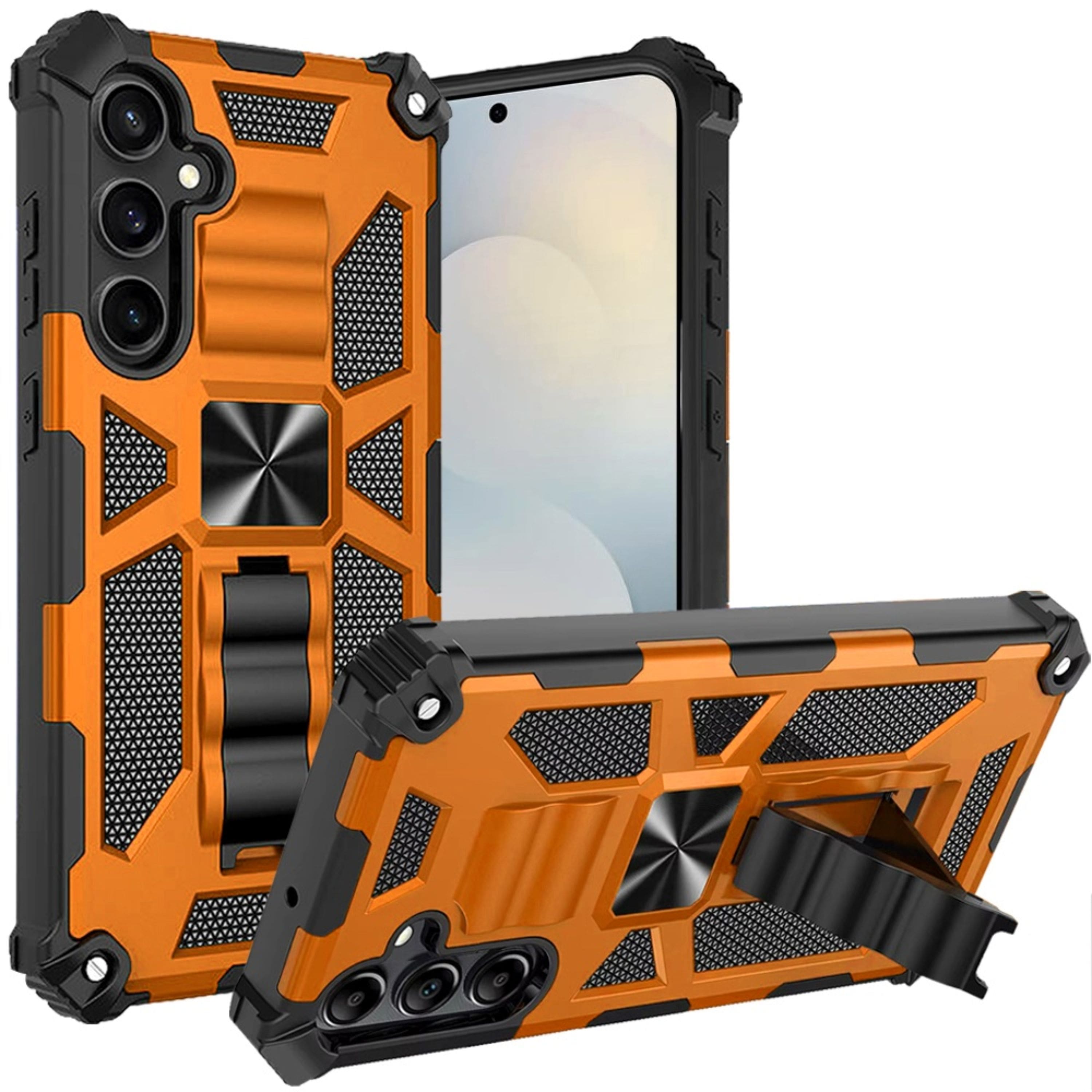 Kitcheniva - Shockproof With Stand and Metal Plate Plus Tempered Glass For Samsung S26 - Cosmic Orange price history on PriceWatchPro