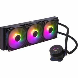 Cooler Master - MasterLiquid 360L Core ARGB ARGB 12mm Radiator Cooling Fan/Radiator/Pump Liquid Cooler (3 x 12mm Core Fans) with RGB - Black