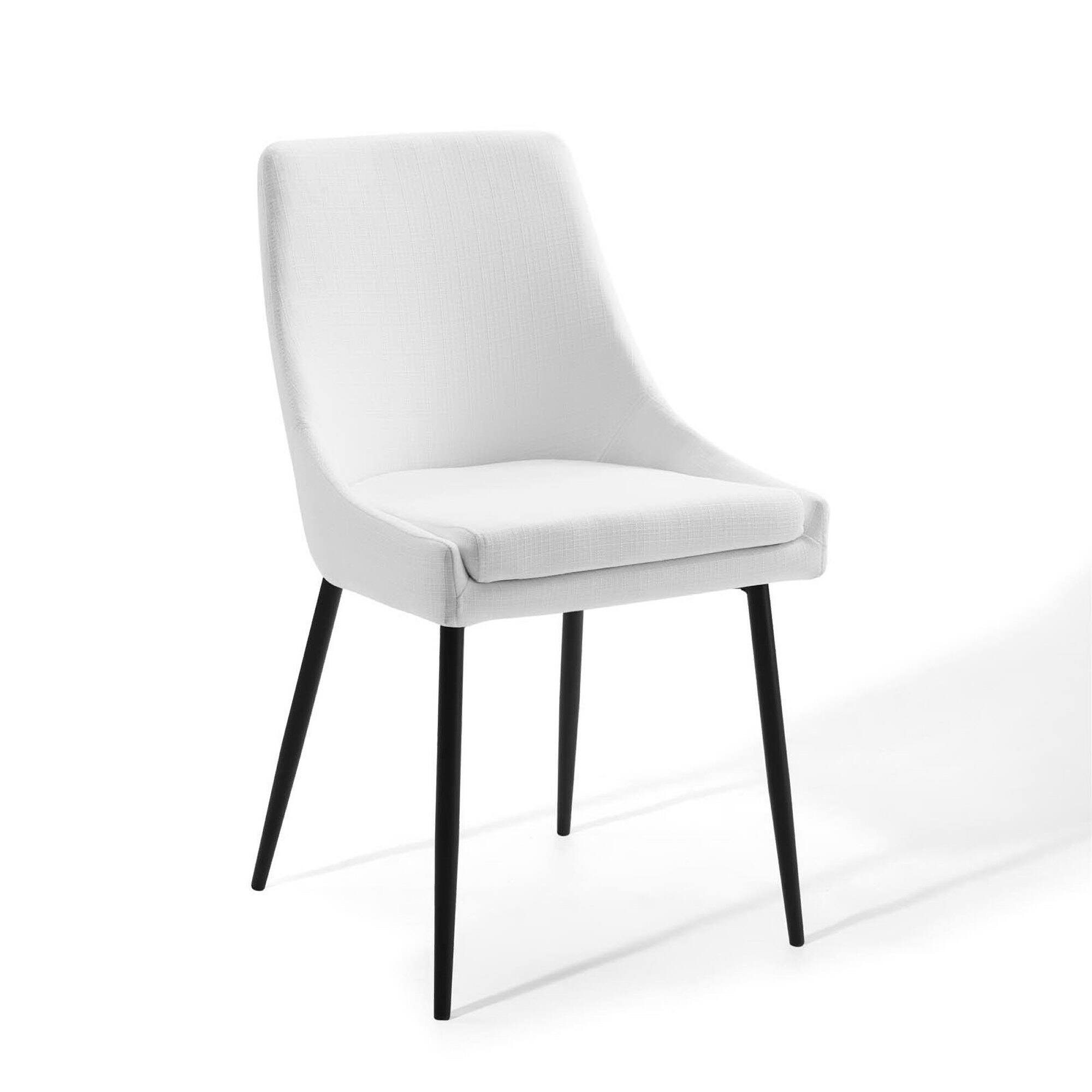Alt View 2. Modway - Viscount Upholstered Fabric Dining Chairs Set of 2 by Modway - Black White.