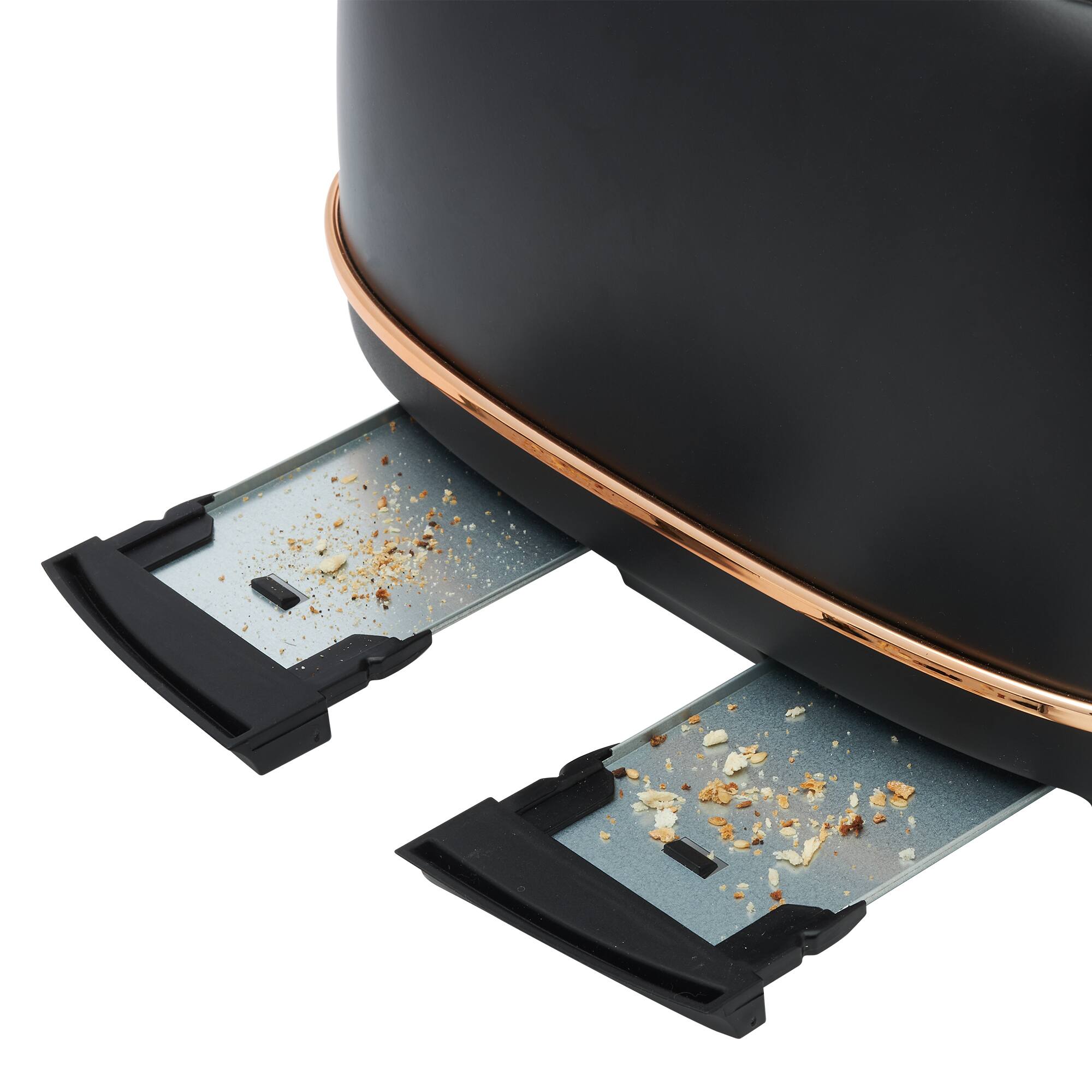 Alt View 8. Haden - Haden Heritage 4 Slice Wide Slot Toaster & 12 Cup Coffee Maker, Black & Copper - Black and Copper.