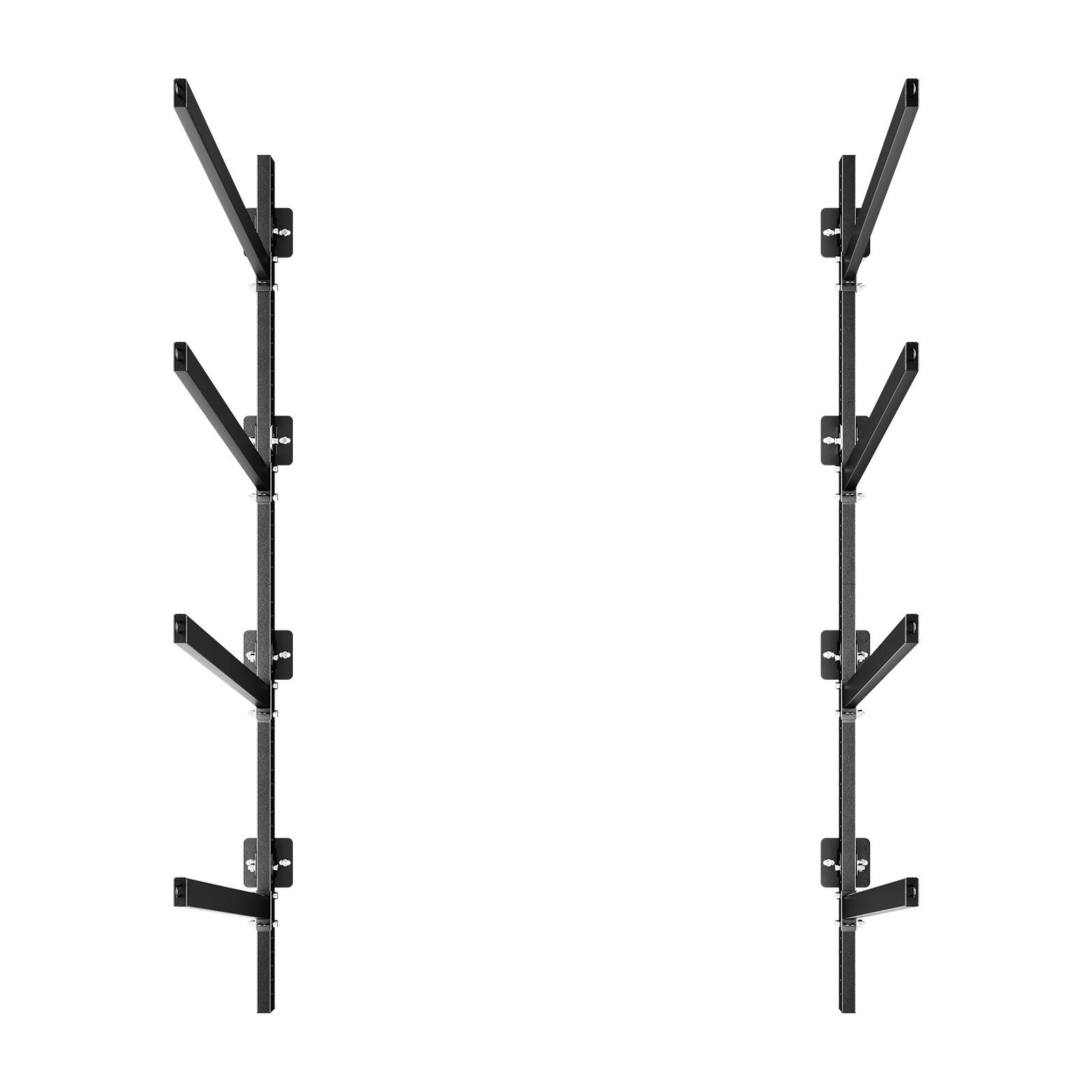 Alt View 5. VEVOR - Kayak Storage Rack for 4 Kayaks, Holds 300 lbs, Heavy Duty Adjustable Wall Mount Stand for Indoor Outdoor Garage - Black.