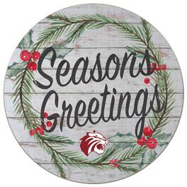 Jardine - Trinity Tigers 20'' x 20'' Season's Greetings Circle - White