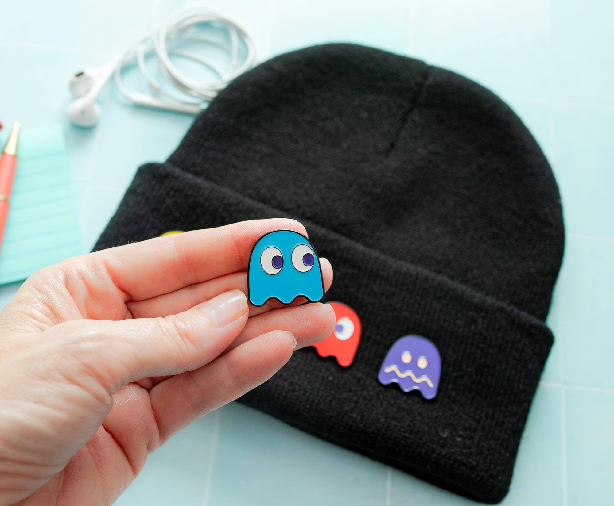 PAC MAN Classic Characters 4 Piece Enamel Pin Set | Toynk