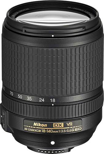Ziekte Armoedig Beurs Nikon AF-S DX NIKKOR 18-140mm f/3.5-5.6G ED VR Zoom Lens for Select  DX-Format Digital Cameras Black 2213 - Best Buy