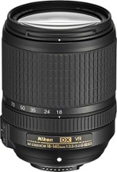 Nikon - AF-S DX NIKKOR 18-140mm f/3.5-5.6G ED VR Zoom Lens for Select DX-Format Digital Cameras - Black - Front_Zoom