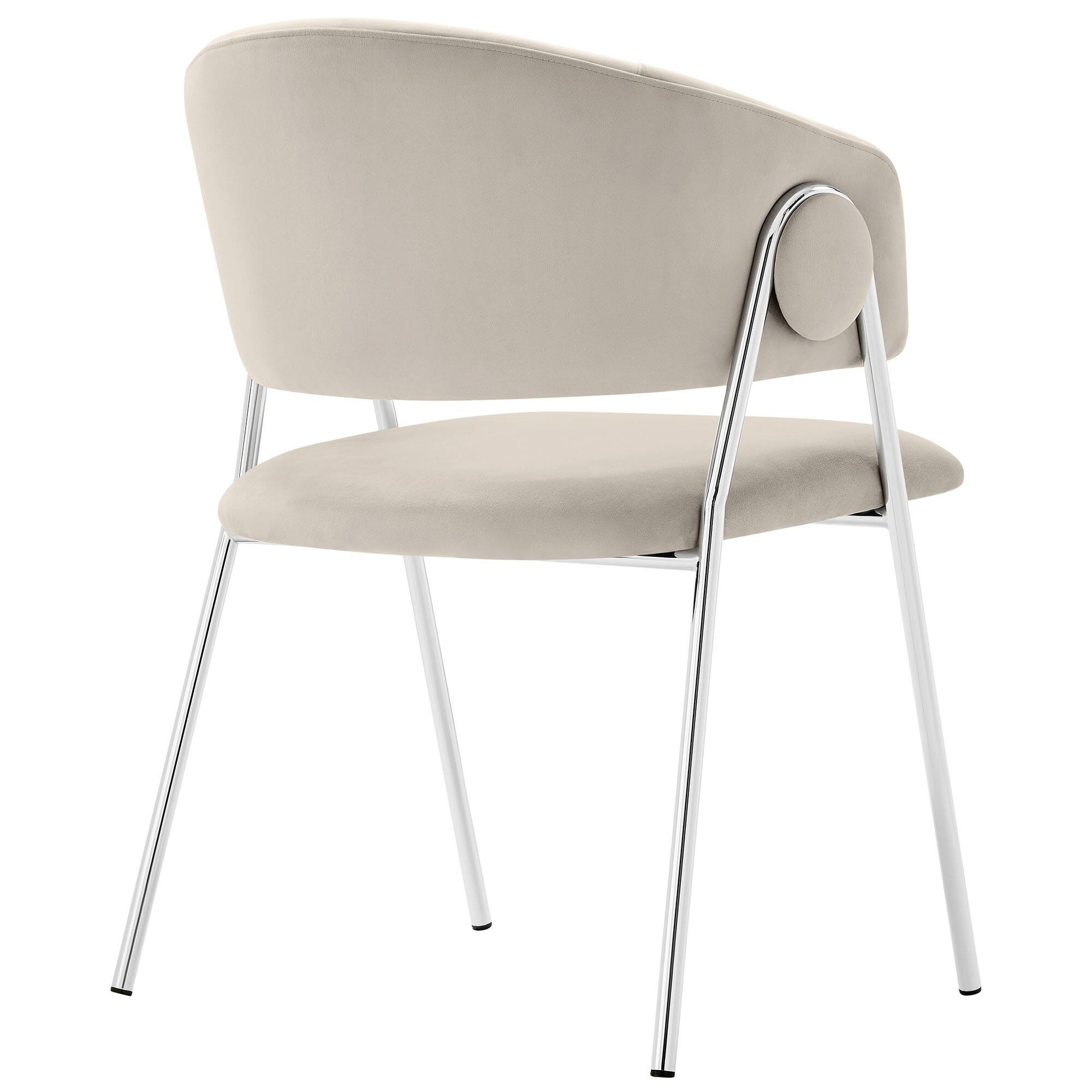 Alt View 2. Modway - Nella Upholstered Performance Velvet Dining Chair Set of 2 by Modway - Silver.