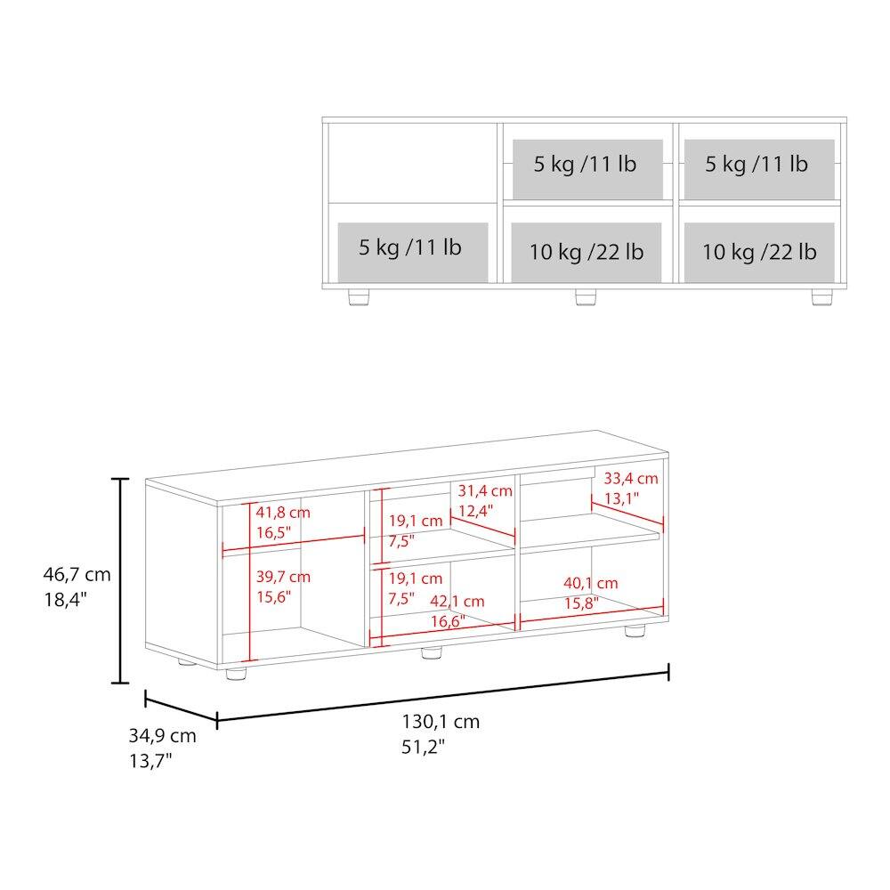 5 kg / 11 lb  
5 kg / 11 lb  
5 kg / 11 lb  
10 kg / 22 lb  
10 kg / 22 lb  

41.8 cm / 16.5"  
31.4 cm / 12.4"  
19.1 cm / 7.5"  
33.4 cm / 13.1"  
46.7 cm / 18.4"  
39.7 cm / 15.6"  
42.1 cm / 16.6"  
40.1 cm / 15.8"  
34.9 cm / 13.7"  
130.1 cm / 51.2"