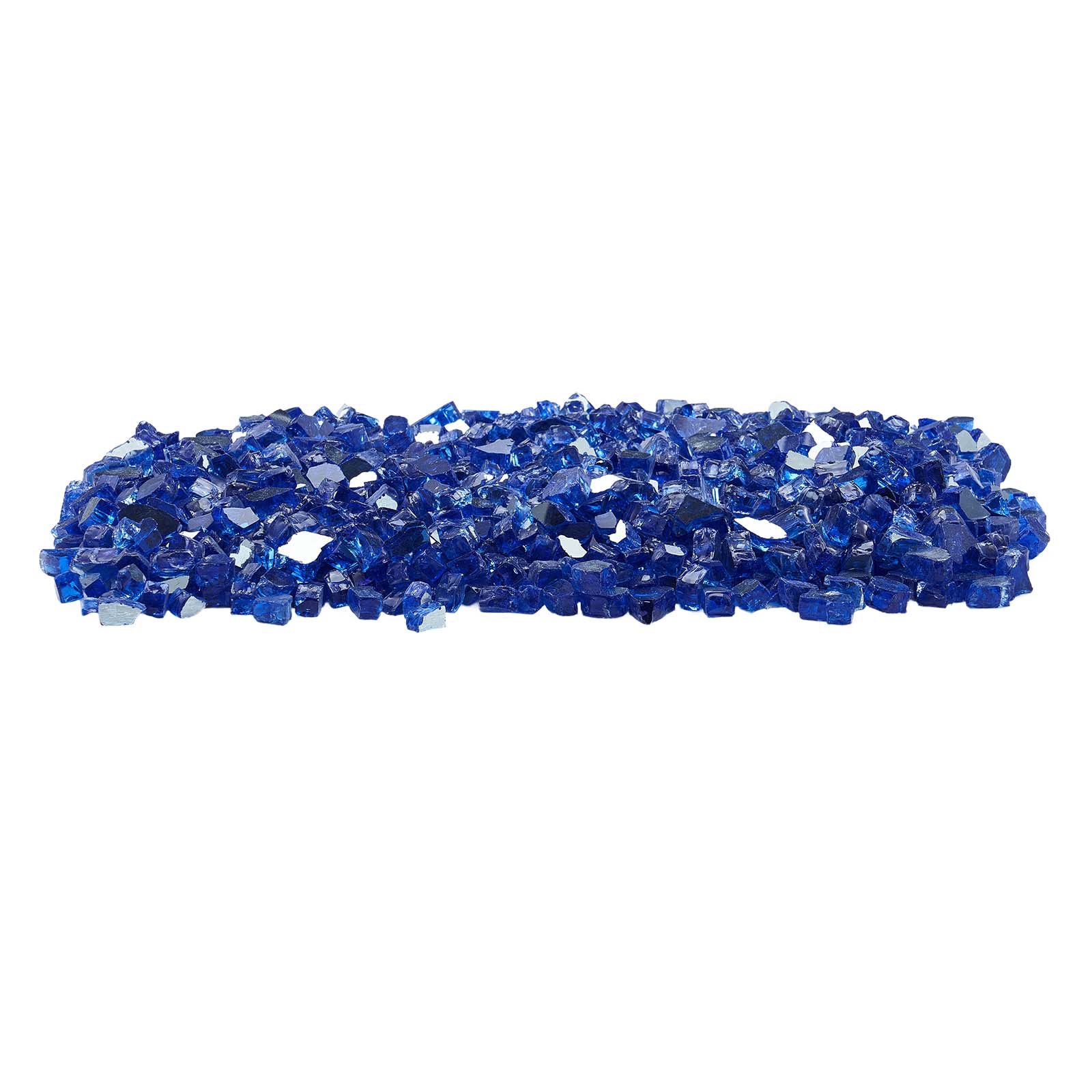 Alt View 5. VEVOR - Fire Glass, 35LBS / 15.88KG High-Temperature Resistant Fireplace Rocks, 1/2-Inch / 12.7mm Reflective & Smokeless - Cobalt Blue.