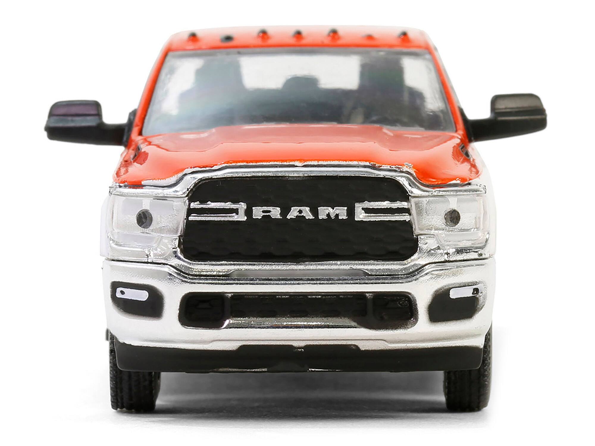 Back. Greenlight - 2023 Ram 2500 Pickup Truck "Texaco" Orange and White "Texaco Special Edition" Series 1 1/64 Diecast - Orange and White.