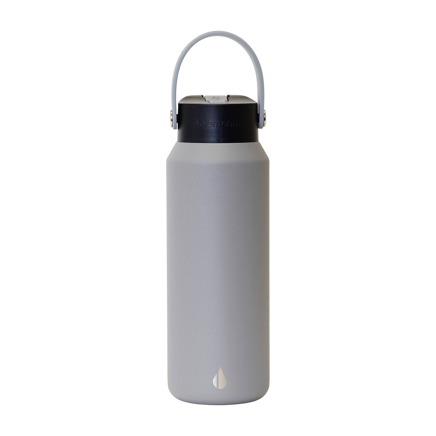 Left. Elemental - Core Stainless Steel Water Bottle, 40 Oz - Graphite.