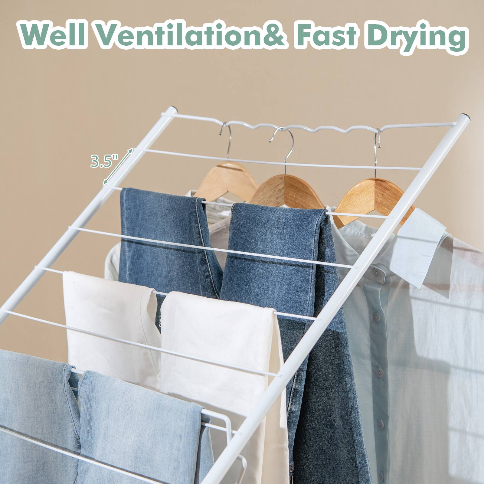 Well Ventilation & Fast Drying

3.5"