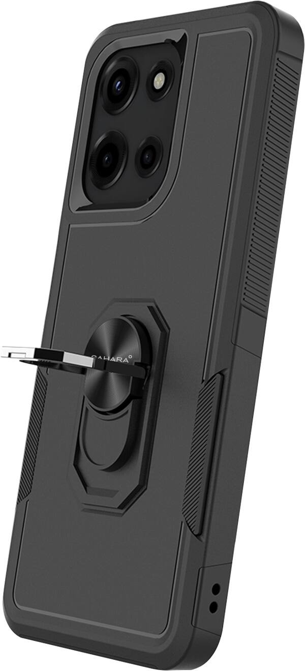 Left. SaharaCase - Raider Series Heavy Duty Case for Motorola G 5G (2025) - Scorpion Black.