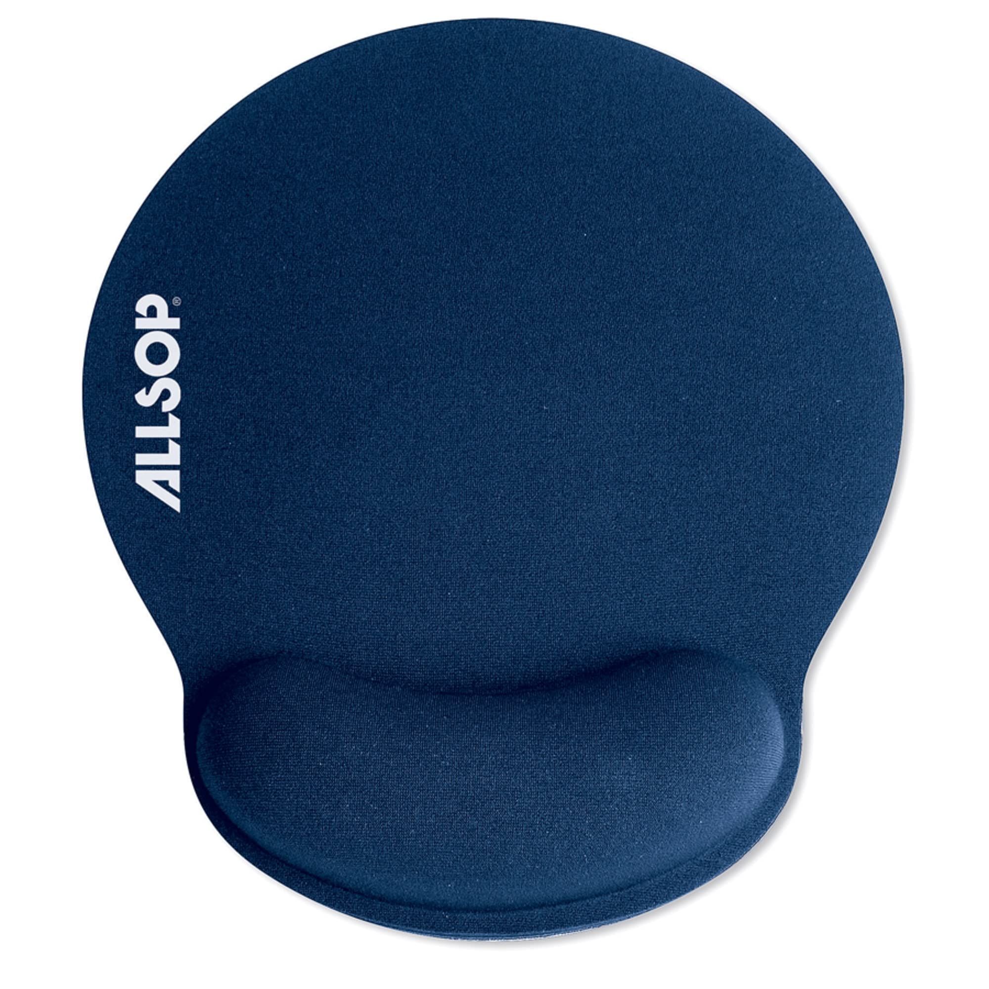 Alt View 3. Allsop - Memory Foam Mouse Pad w/ Wrist Rest - BLUE.