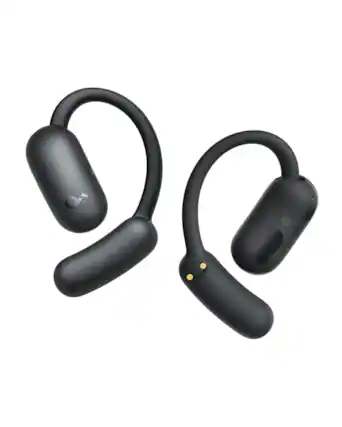 Front. Soundcore - by Anker AeroFit 2 Open-Ear Headphones with Adjustable Ear Hooks - Black.