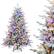 Front. Costway - 6 FT Flocked Christmas Tree with 8 Lighting Modes 260 Multi-Color LED Lights - Green/White.