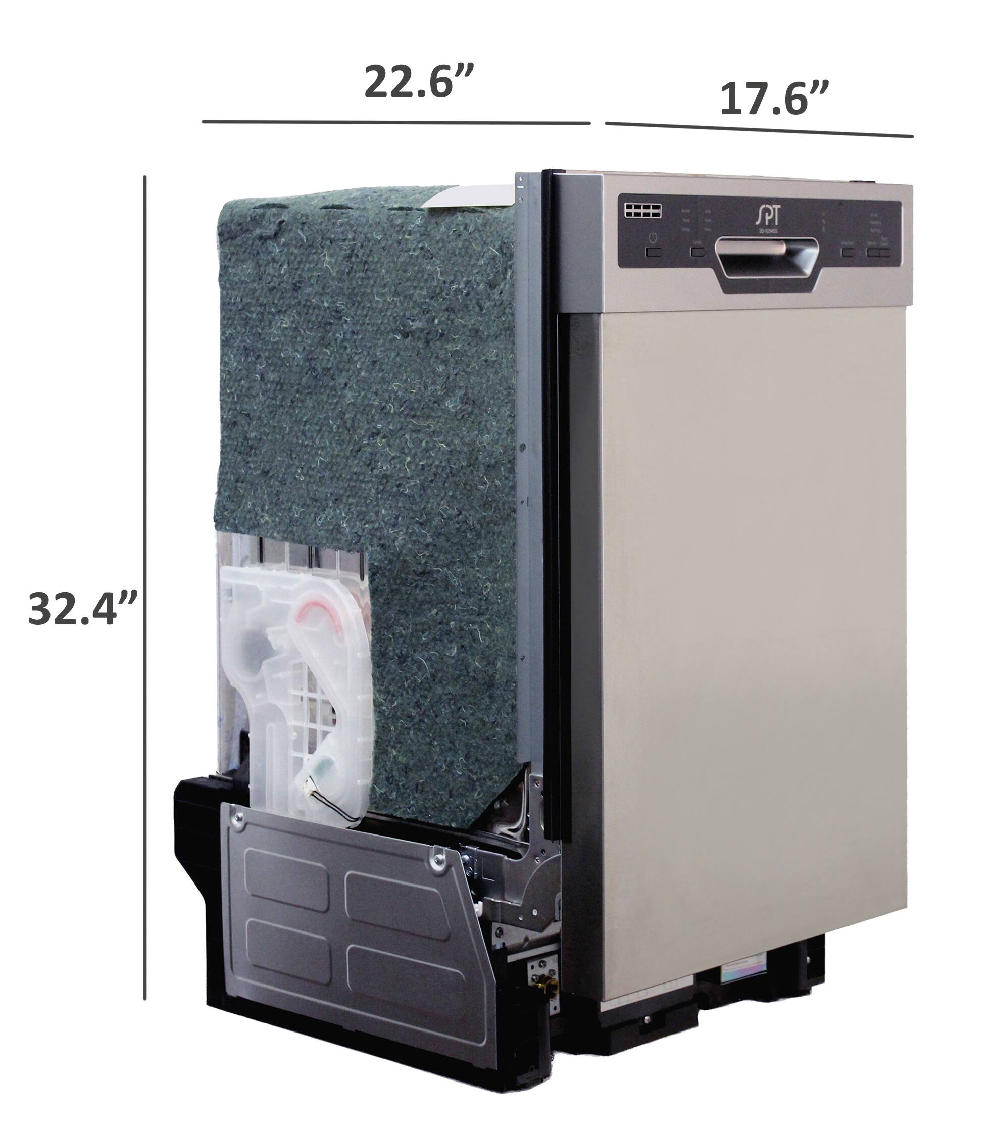 The dimensions of the appliance are:

- Width: 22.6 inches
- Depth: 17.6 inches
- Height: 32.4 inches