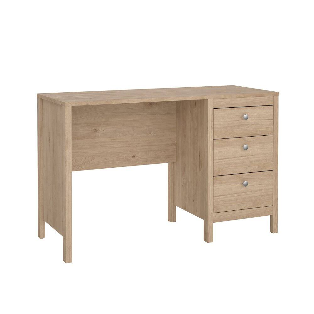 Alt View 4. Tvilum - Home Office Writing Desk with 3 Storage Drawers - Brown.