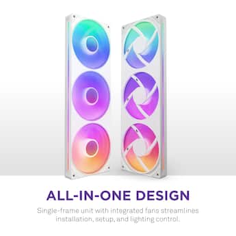 NZXT F360 RGB Core 360mm Single Frame Case Fan Unit with 3 x 120mm NZXT F360 RGB Core 360mm Single Frame Case Fan Unit with 3 x 120mm