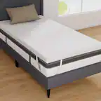 Front. Costway - Costway 3" Gel-Infused Memory Foam Mattress Topper with Removable & Washable Cover Twin - White.