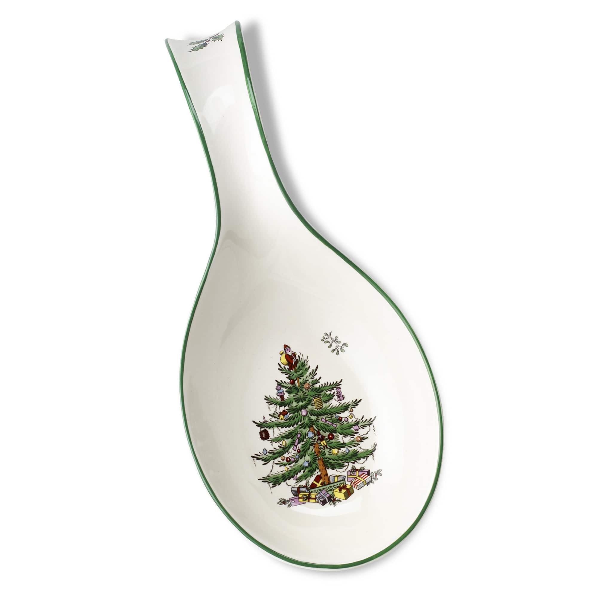 Spode - Christmas Tree Spoon Rest Green - Multicolored