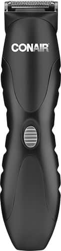 Conair - Cordless/Battery-Operated Beard, Mustache and Stubble Trimmer - Silver/Black - Angle