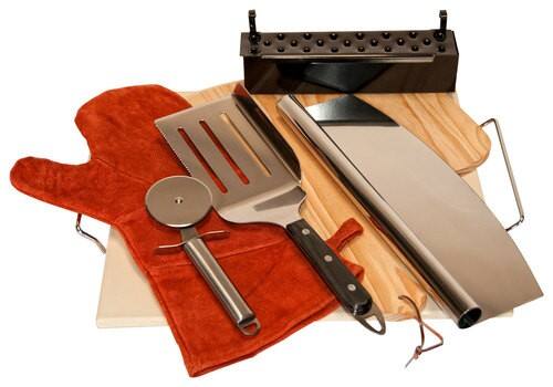 Front Standard. Pacific Living - 8-Piece Outdoor Pizza Stone Kit - Beige.