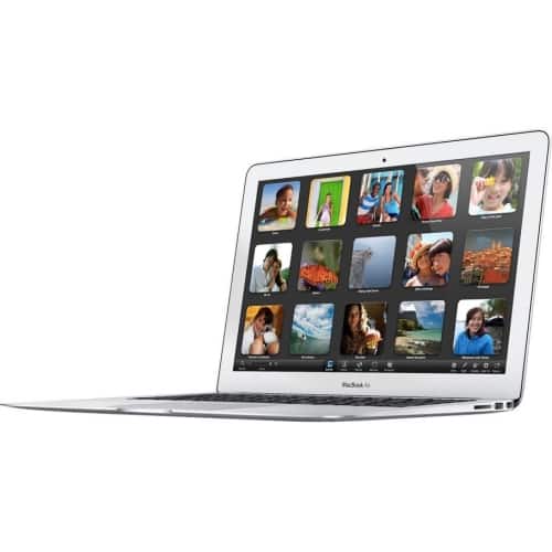 Left. Apple - Geek Squad Certified Refurbished MacBook Air - 13.3" Display - Intel Core i5 - 4GB Memory - 128GB Flash Storage - Silver.