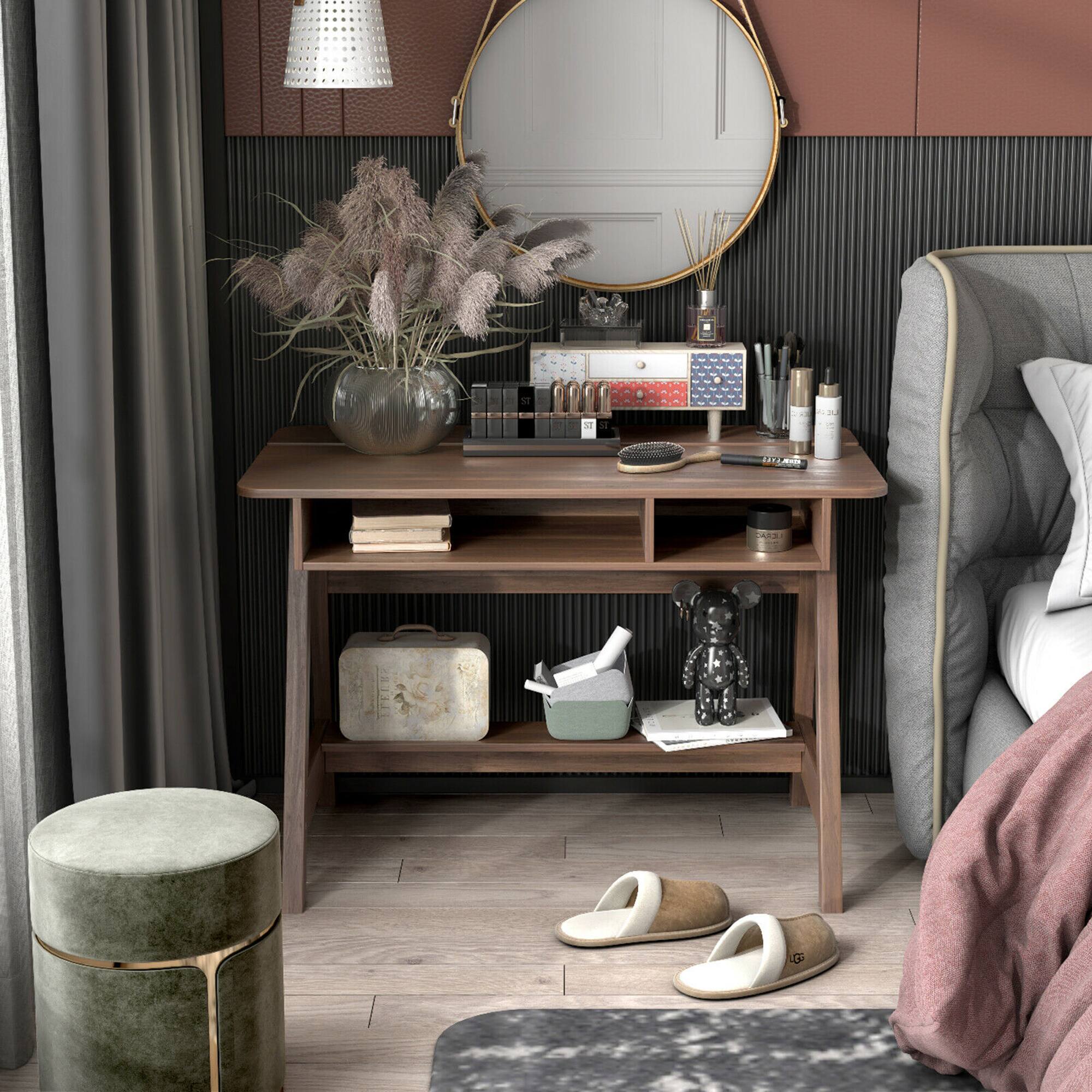 Alt View 2. Gymax - Gymax Computer Desk Home Office Writing Workstation w/ Flip Top Compartment - Coffee.